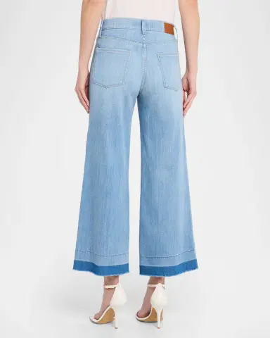 Kobi Halperin Rafaella Washed Denim Wide-Leg Cropped Jeans | Thumbnail 3 Kobi Halperin Rafaella Washed Denim Wide-Leg Cropped Jeans | Thumbnail 3