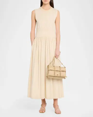 Cult Gaia Puff Straw & Leather-Trim Crossbody Bag | Thumbnail 5