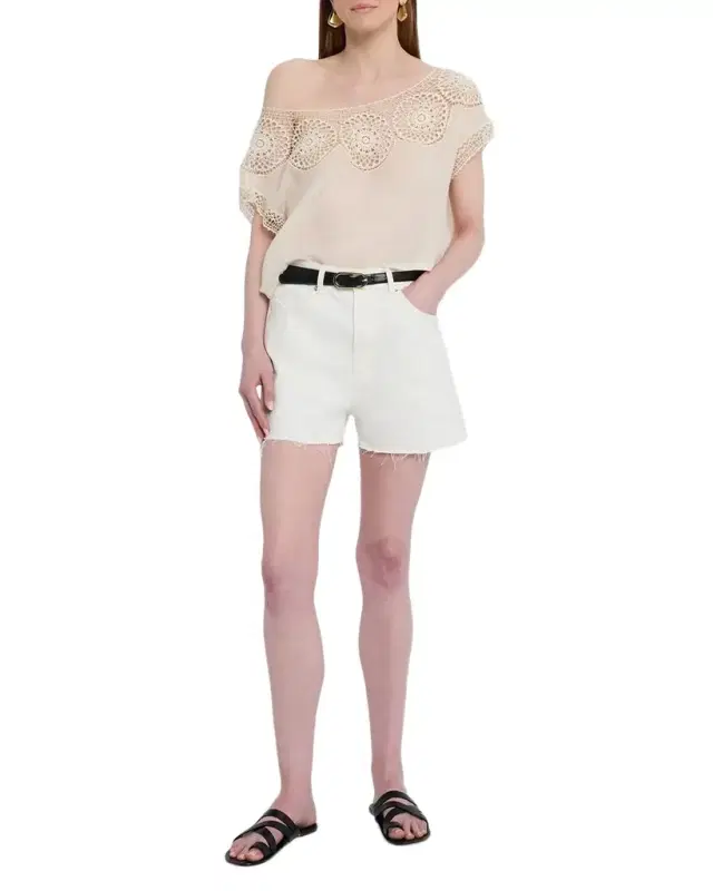 Caila Embroidered Ramie Top