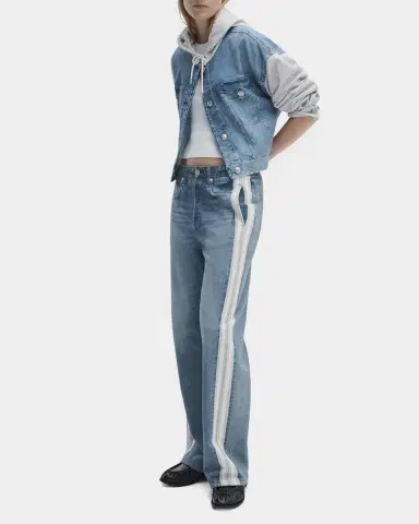 rag & bone rb Miramar Terry Wide-Leg Track Jeans | Thumbnail 2 rag & bone rb Miramar Terry Wide-Leg Track Jeans | Thumbnail 2