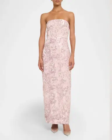 Milly Jasmine Strapless Beaded Column Gown | Thumbnail 2