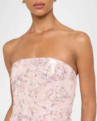 Milly Jasmine Strapless Beaded Column Gown | Thumbnail 5