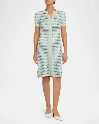 Misook Plaid Textured Knit Dress | Thumbnail 3