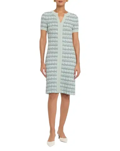 Misook Plaid Textured Knit Dress | Thumbnail 1