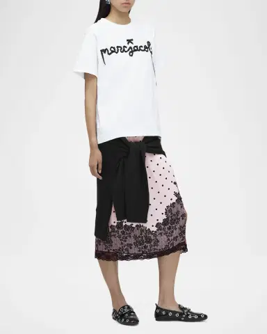 Marc Jacobs Ribbon Logo Oversized Tee | Thumbnail 2 Marc Jacobs Ribbon Logo Oversized Tee | Thumbnail 2