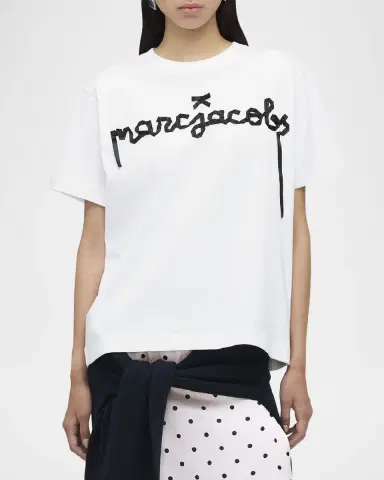 Marc Jacobs Ribbon Logo Oversized Tee | Thumbnail 4 Marc Jacobs Ribbon Logo Oversized Tee | Thumbnail 4