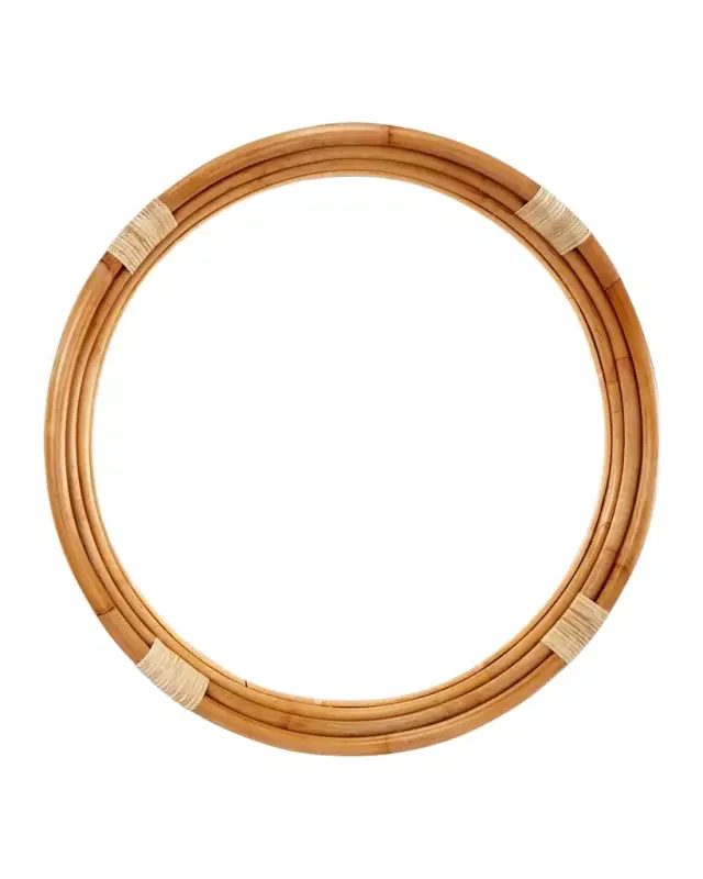 Old World Design Sienna 35" Large Rattan Mirror