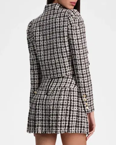 ALICE + OLIVIA Ilaria Cropped Tweed Jacket | Thumbnail 3 ALICE + OLIVIA Ilaria Cropped Tweed Jacket | Thumbnail 3