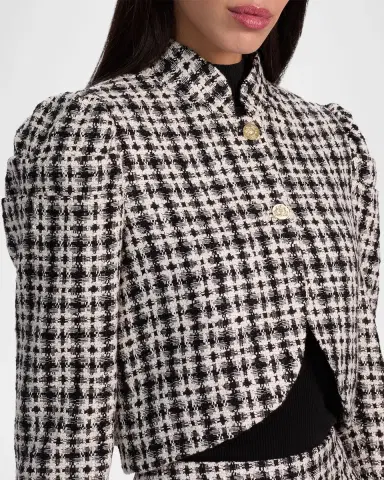 ALICE + OLIVIA Ilaria Cropped Tweed Jacket | Thumbnail 5 ALICE + OLIVIA Ilaria Cropped Tweed Jacket | Thumbnail 5