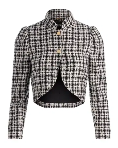 ALICE + OLIVIA Ilaria Cropped Tweed Jacket | Thumbnail 1 ALICE + OLIVIA Ilaria Cropped Tweed Jacket | Thumbnail 1