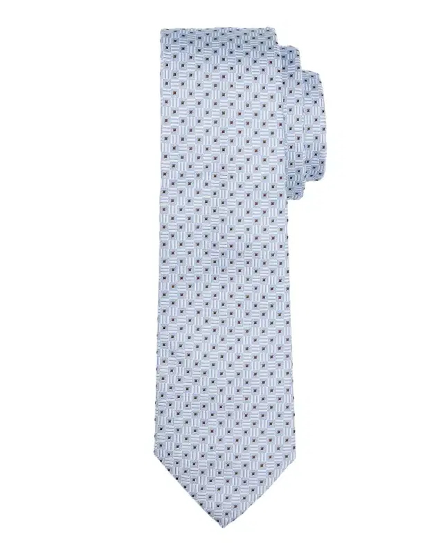 Men 's Micro-Geometric Square Silk Tie