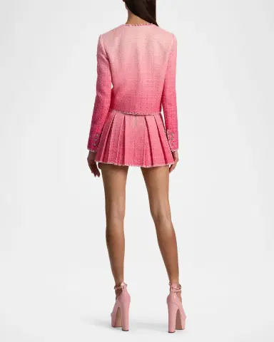 ALICE + OLIVIA Dumont Embellished Tweed Jacket | Thumbnail 3