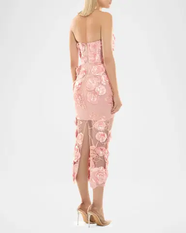 Zhivago Dream of That Floral Mesh Midi Dress | Thumbnail 3
