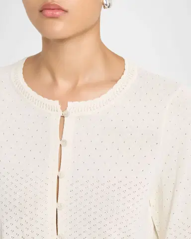 Rag & Bone Michelle Scalloped Pointelle-Knit Cardigan | Thumbnail 4 Rag & Bone Michelle Scalloped Pointelle-Knit Cardigan | Thumbnail 4