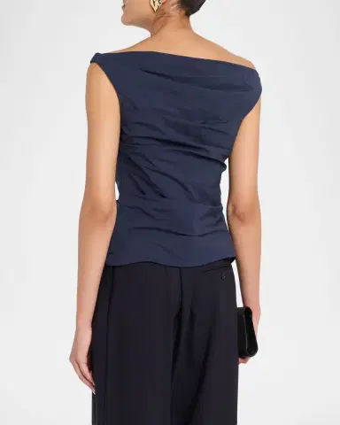 SIMKHAI Maisel Gathered Cotton Top | Thumbnail 2 SIMKHAI Maisel Gathered Cotton Top | Thumbnail 2