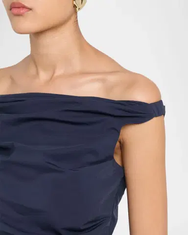 SIMKHAI Maisel Gathered Cotton Top | Thumbnail 4 SIMKHAI Maisel Gathered Cotton Top | Thumbnail 4