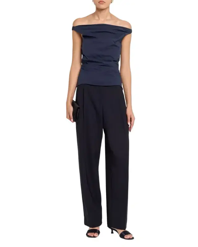 Maisel Gathered Cotton Top