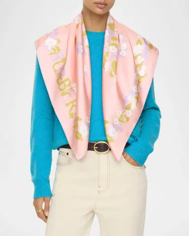 Burberry Floral EKD Silk Scarf | Thumbnail 2 Burberry Floral EKD Silk Scarf | Thumbnail 2