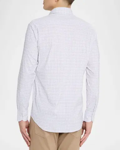 Peter Millar Men's Rommel Performance Twill Plaid Sport Shirt | Thumbnail 3 Peter Millar Men's Rommel Performance Twill Plaid Sport Shirt | Thumbnail 3