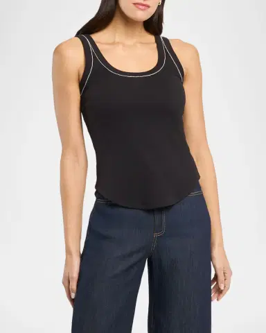 Cinq à Sept Quenta Rhinestone-Trim Tank Top | Thumbnail 2