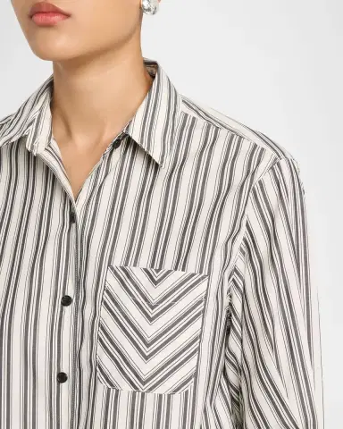 rag & bone Lucia Striped Cotton Poplin Shirt | Thumbnail 4 rag & bone Lucia Striped Cotton Poplin Shirt | Thumbnail 4