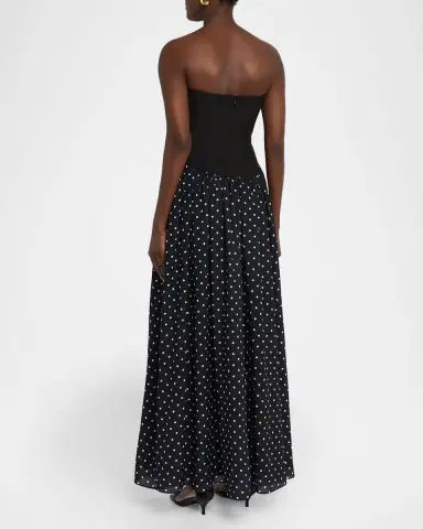 Toccin Odette Polka-Dot Strapless Maxi Dress | Thumbnail 3 Toccin Odette Polka-Dot Strapless Maxi Dress | Thumbnail 3