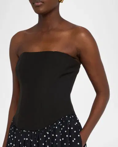 Toccin Odette Polka-Dot Strapless Maxi Dress | Thumbnail 5 Toccin Odette Polka-Dot Strapless Maxi Dress | Thumbnail 5