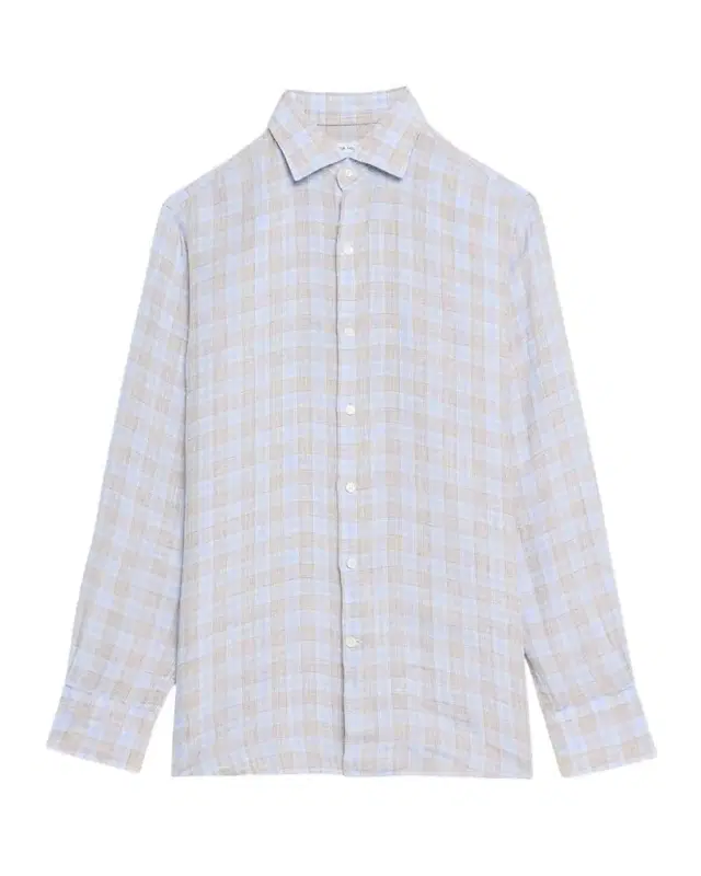 Peter Millar Men 's Milo Linen Plaid Sport Shirt