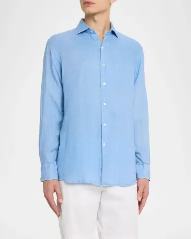 Peter Millar Men's Shoreside Linen Button-Down Shirt | Thumbnail 3 Peter Millar Men's Shoreside Linen Button-Down Shirt | Thumbnail 3