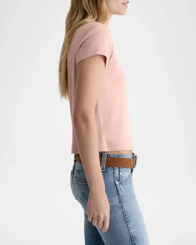 AG Jeans Sadie Crewneck Baby Rib Tee | Thumbnail 6 AG Jeans Sadie Crewneck Baby Rib Tee | Thumbnail 6