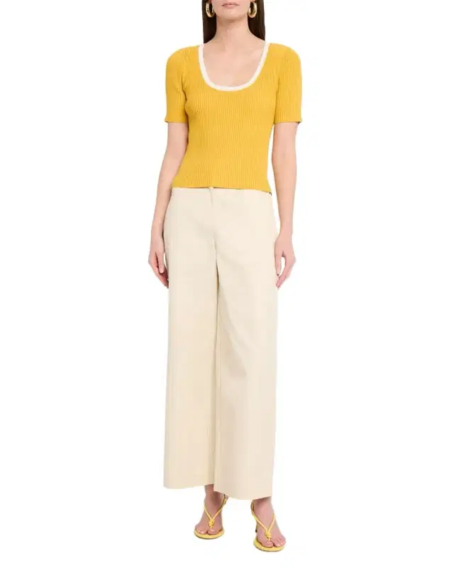 Kenzie Ribbed Scoop-Neck Top