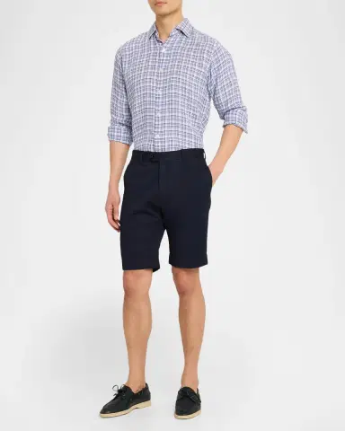 Peter Millar Men's Sandbar Linen Sport Shirt | Thumbnail 2