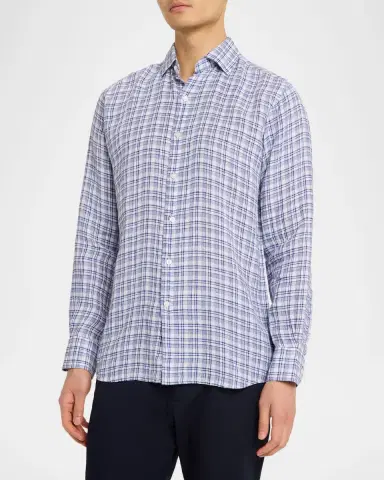 Peter Millar Men's Sandbar Linen Sport Shirt | Thumbnail 4
