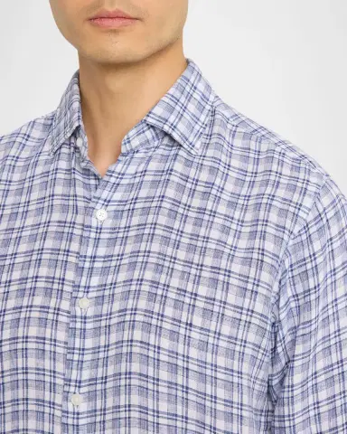 Peter Millar Men's Sandbar Linen Sport Shirt | Thumbnail 5