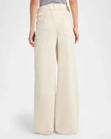 Stella McCartney Opalescence Sequined Straight-Leg Boyfriend Jeans | Thumbnail 3