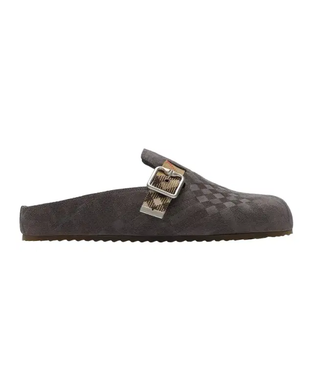 Men 's Urchin Check Suede Clogs