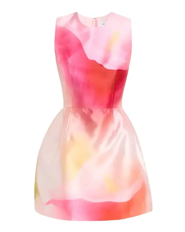 Corset Waist Satin Mini Fit-&-Flare Dress