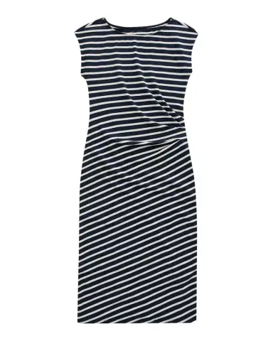 AG Jeans Aja Cap-Sleeve Striped Jersey Midi Dress | Thumbnail 1