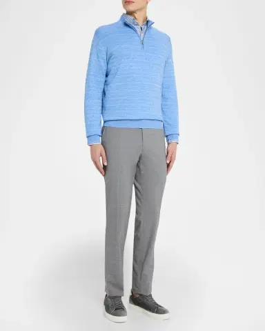 Peter Millar Men's Saratoga Stripe Quarter-Zip Sweater | Thumbnail 2 Peter Millar Men's Saratoga Stripe Quarter-Zip Sweater | Thumbnail 2