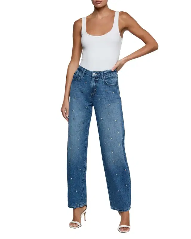 Bex High-Rise Studded Rodeo Jeans