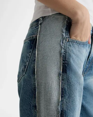 AG Jeans Adria Wide-Leg Colorblock Rigid Denim Jeans | Thumbnail 5