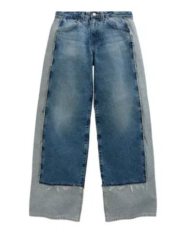 AG Jeans Adria Wide-Leg Colorblock Rigid Denim Jeans | Thumbnail 1