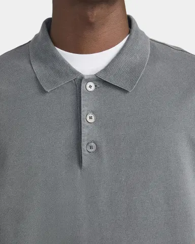 FRAME Men's Washed-Finish Cotton Polo Shirt | Thumbnail 5 FRAME Men's Washed-Finish Cotton Polo Shirt | Thumbnail 5