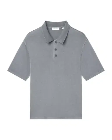 FRAME Men's Washed-Finish Cotton Polo Shirt | Thumbnail 1 FRAME Men's Washed-Finish Cotton Polo Shirt | Thumbnail 1