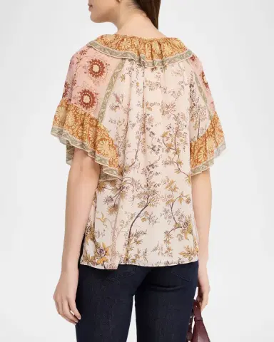 Kobi Halperin Verity V-Neck Ruffle Sleeve Blouse | Thumbnail 3 Kobi Halperin Verity V-Neck Ruffle Sleeve Blouse | Thumbnail 3