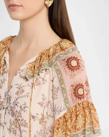 Kobi Halperin Verity V-Neck Ruffle Sleeve Blouse | Thumbnail 5 Kobi Halperin Verity V-Neck Ruffle Sleeve Blouse | Thumbnail 5