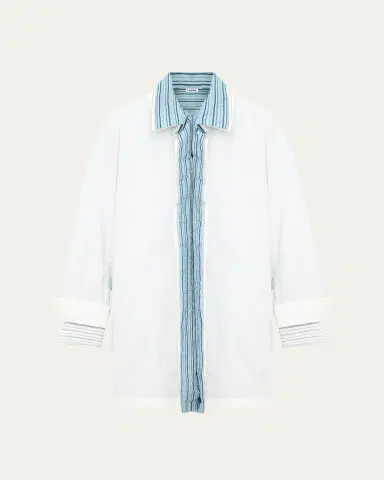 Loewe Crinkled Cotton Poplin Layered Mini Shirtdress | Thumbnail 2 Loewe Crinkled Cotton Poplin Layered Mini Shirtdress | Thumbnail 2