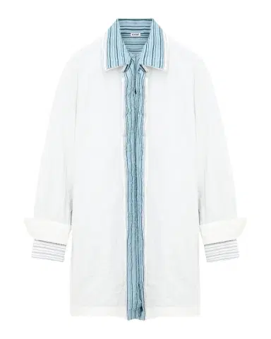 Loewe Crinkled Cotton Poplin Layered Mini Shirtdress | Thumbnail 1 Loewe Crinkled Cotton Poplin Layered Mini Shirtdress | Thumbnail 1