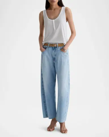 AG Jeans Hattie Cropped Comfort Stretch Barrel Jeans | Thumbnail 2 AG Jeans Hattie Cropped Comfort Stretch Barrel Jeans | Thumbnail 2