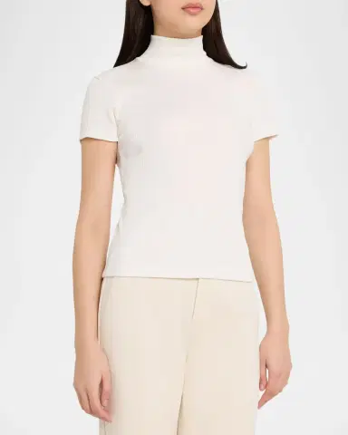 Vince Ribbed Mock-Neck Top | Thumbnail 3 Vince Ribbed Mock-Neck Top | Thumbnail 3